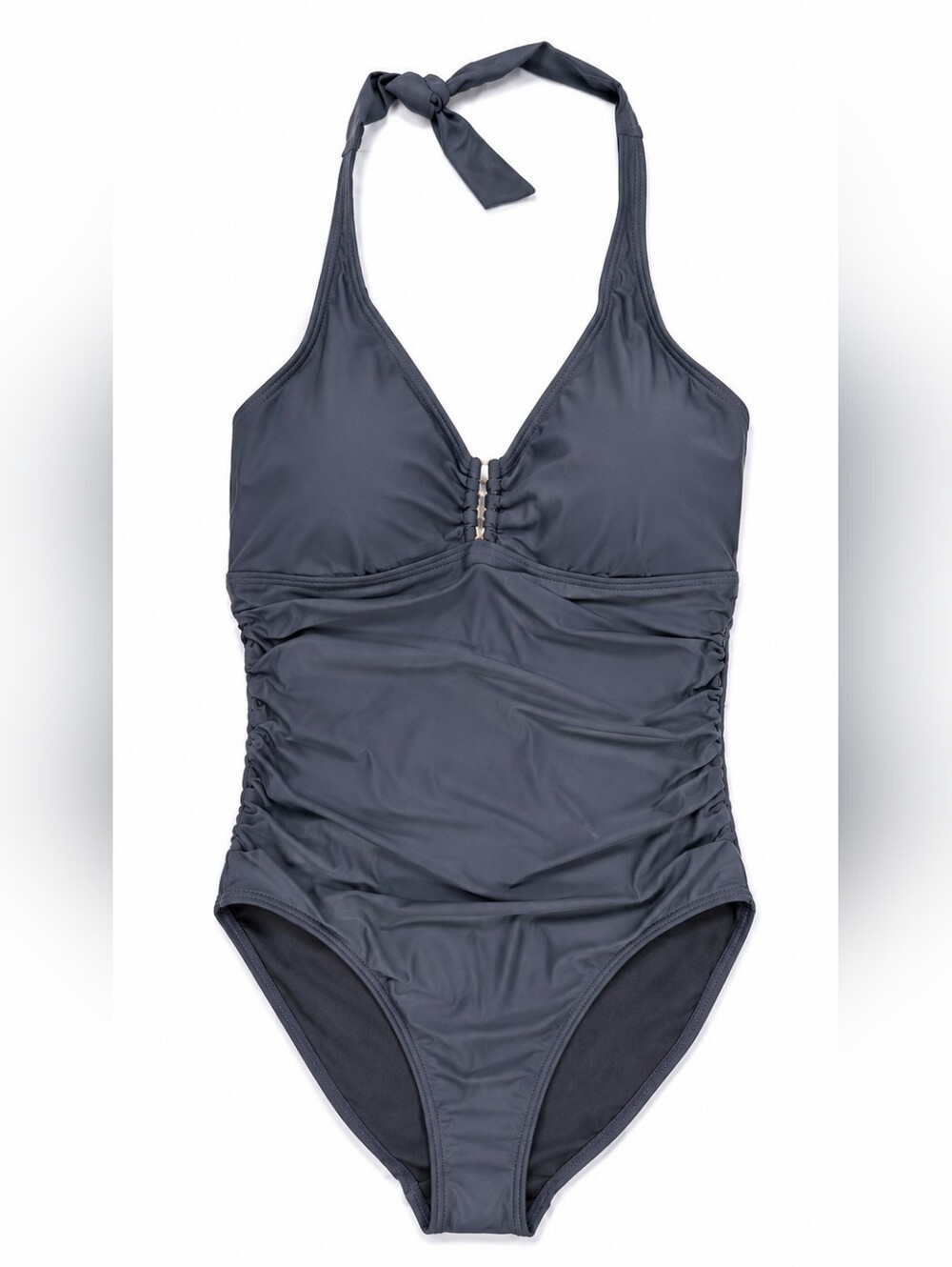Calvin Klein Gray Halter One-Piece